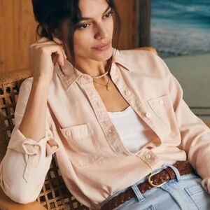 Fahrety | Tried & True chambray button down soft pink